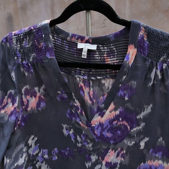Joie watercolor floral blouse dark colorway - Picture 3 of 9